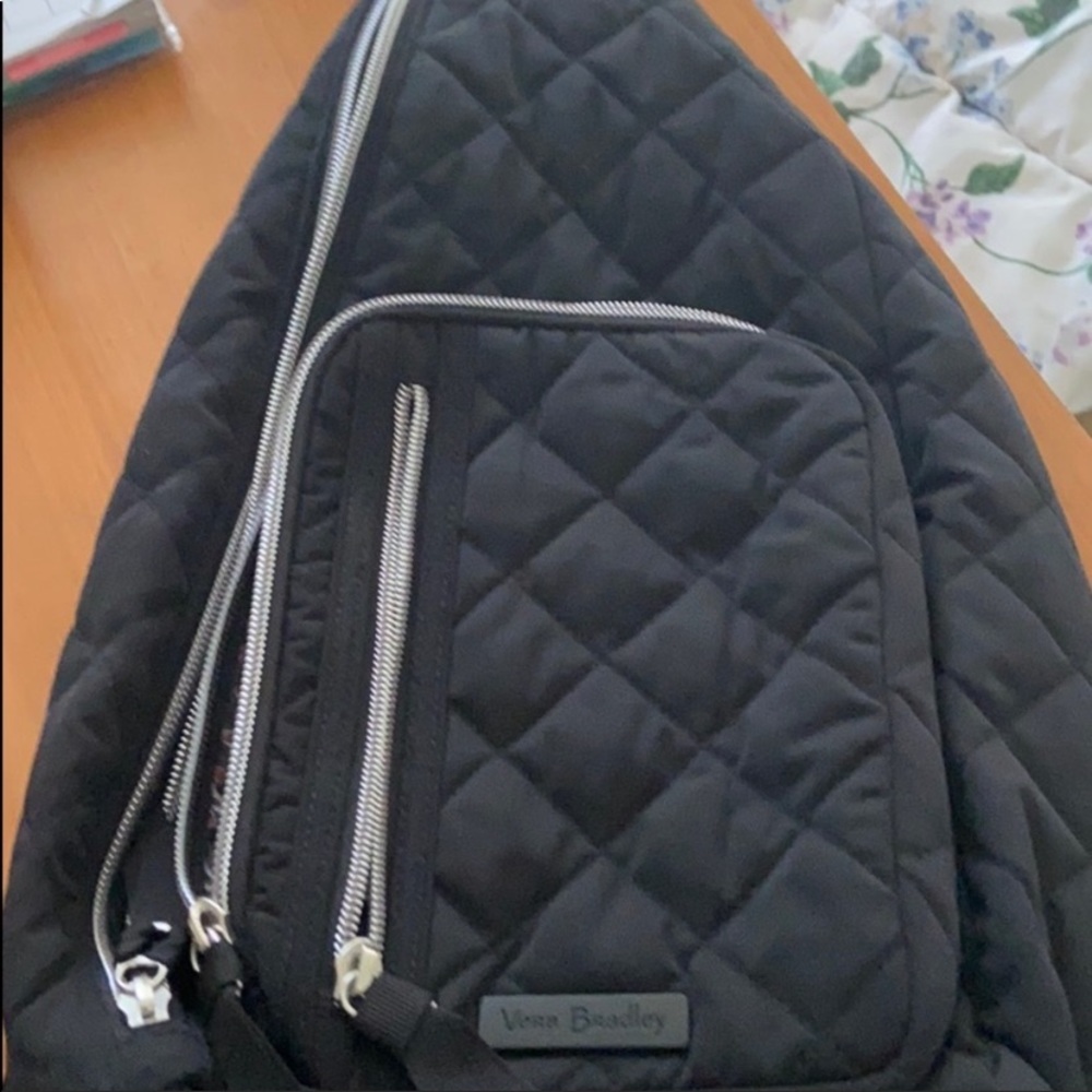 Black sling back bag